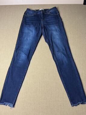 Elite Jeans Denim Boom Women’s 5/6 Push Up Super Soft Skinny Jeans Raw Hem
